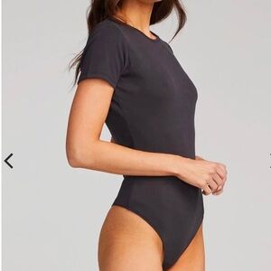 Saltwater Luxe Crew Neck Bodysuit Black